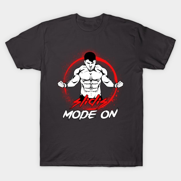 Slidis Mode ON (Black Stroke) T-Shirt by Slidismode